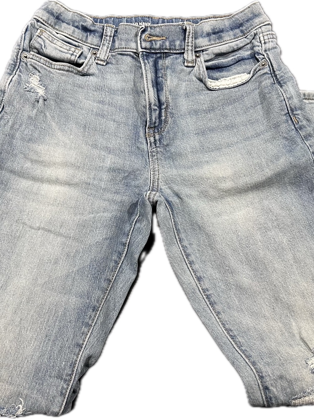 Old Navy Light Wash Kid’s Jeans - Classic Casual Distressed Denim